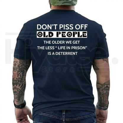 The Less Life In Prison Is A Deterrent T-Shirt – Funny Old People Retro Graphic Tee