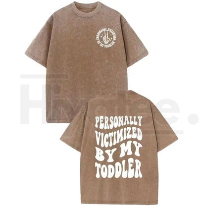 Vintage Washed Toddler Humor T-Shirt – Sarcastic Parent Life Slogan Graphic Tee