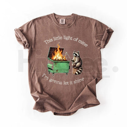 Comfort Colors® Dumpster Fire Raccoon T-Shirt