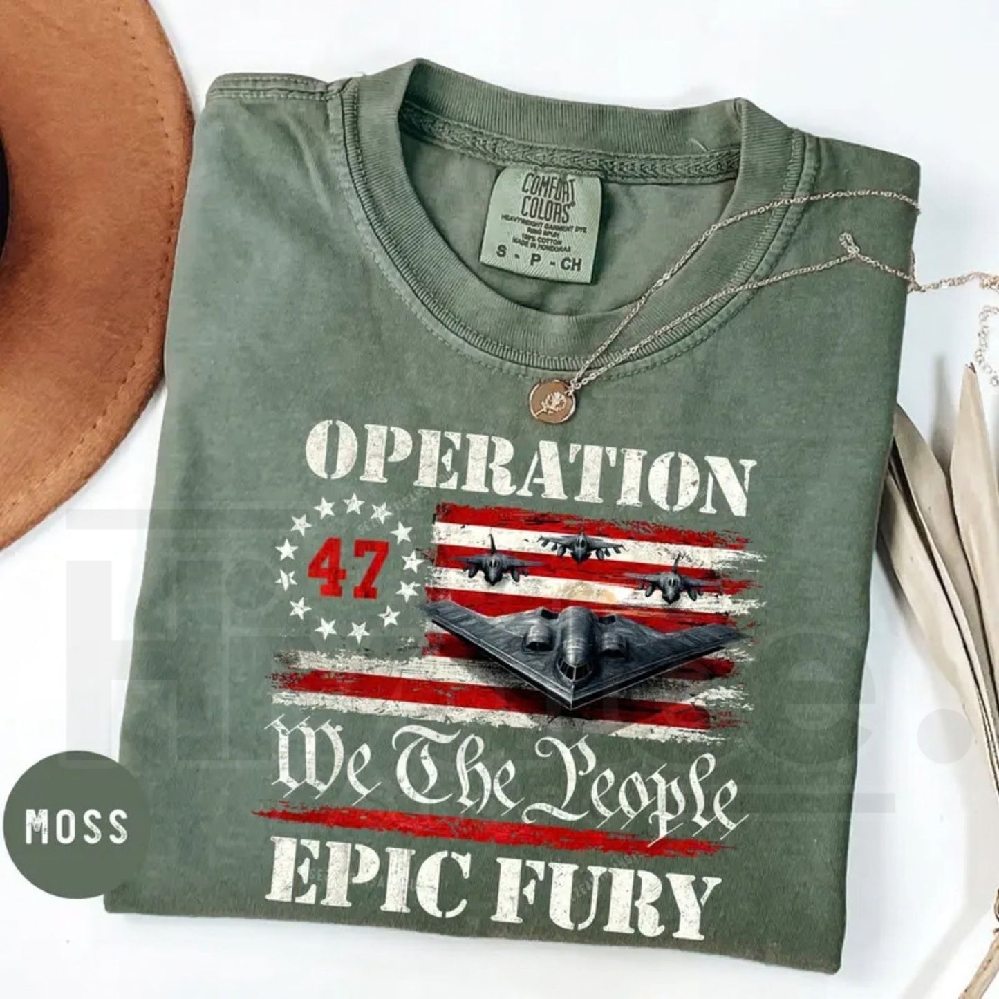 We The People Operation Epic Fury Shirt – B-2 Stealth Bomber Military Graphic, Patriotic Veteran Gift Unisex USA Apparel