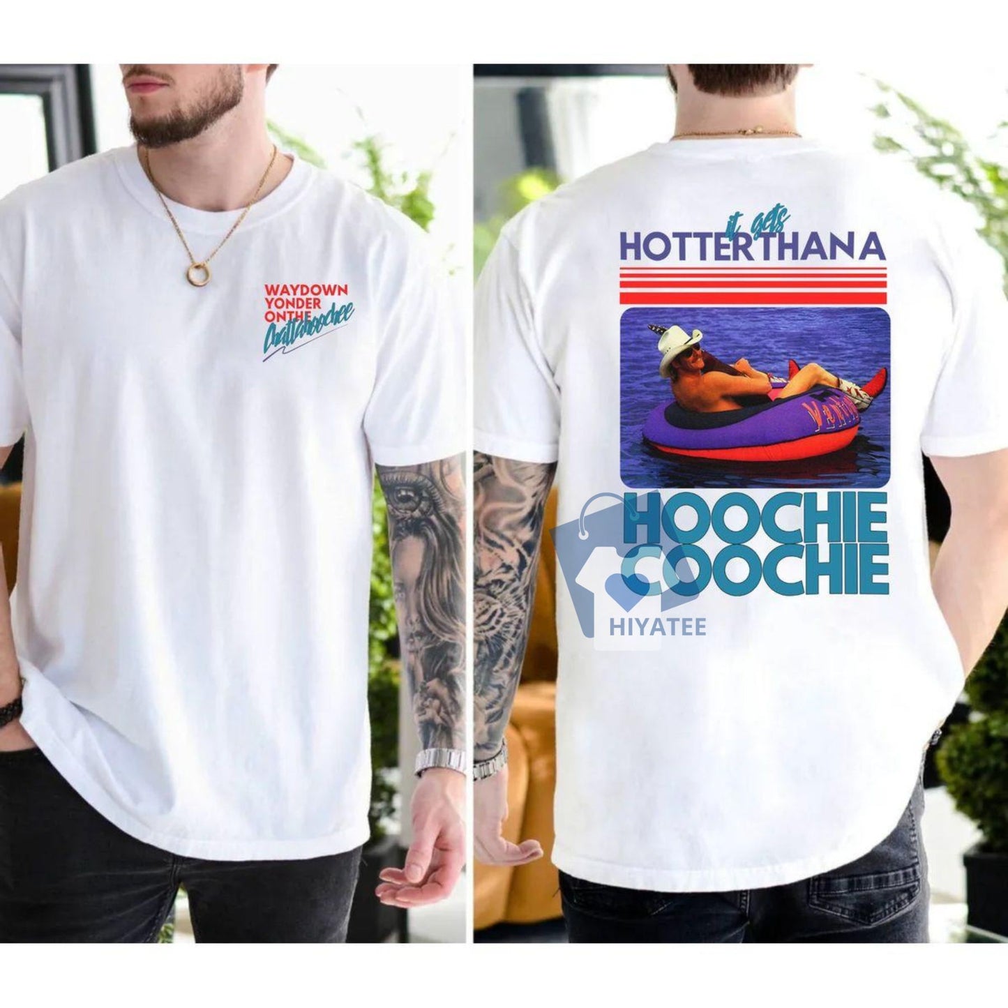Hotter Than A Hoochie Coochie 2-Sided T-Shirt – Country Song Tee for Summer Vibes