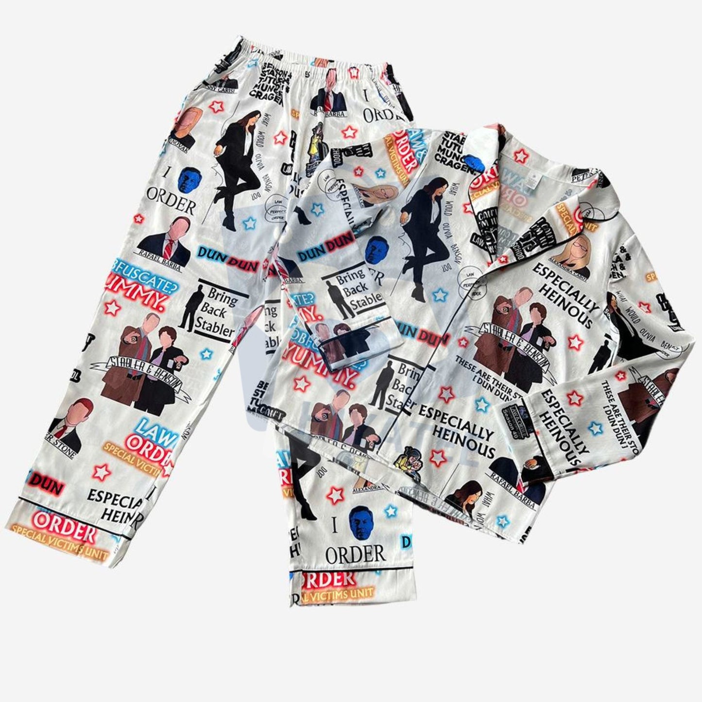 Law & Order Christmas Pajama Set – Cozy Holiday Movie Sleepwear, Women’s Loungewear Gift