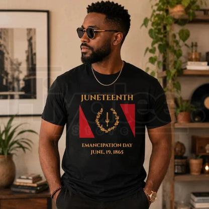 Juneteenth Emancipation Day T-Shirt – Black American Heritage Flag Soulaan Graphic Tee