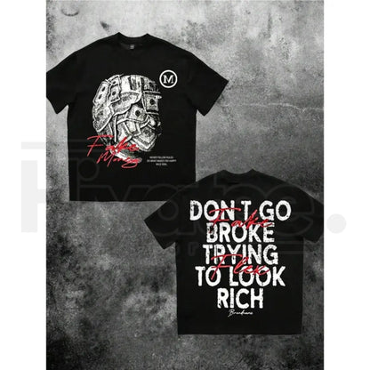 Manfinity EMRG $100 Dollar Bill Print T-Shirt – Men's Oversized Loose Dropped Shoulder Streetwear Tee
