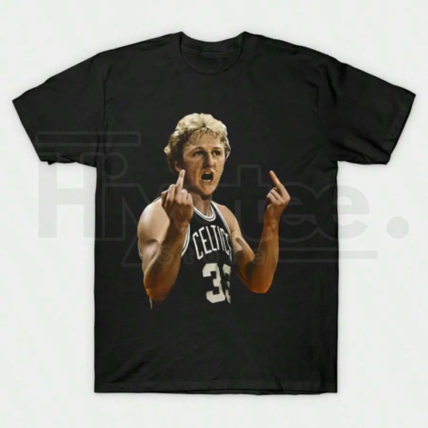 "Larry Legend" Retro 90s – Larry Bird Black Vintage Graphic Top