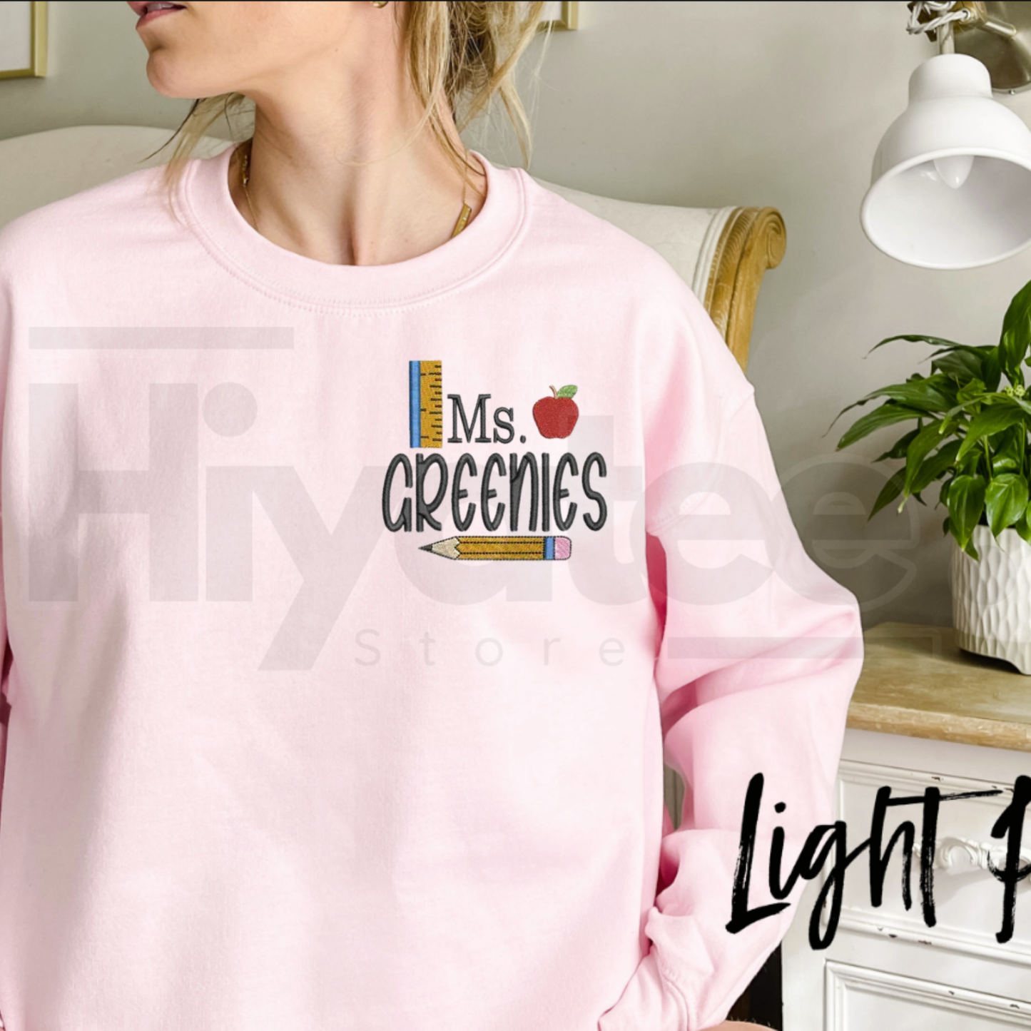 Personalized Teacher Sweatshirt – Custom Embroidered Name School Theme Crewneck & Appreciation Gift