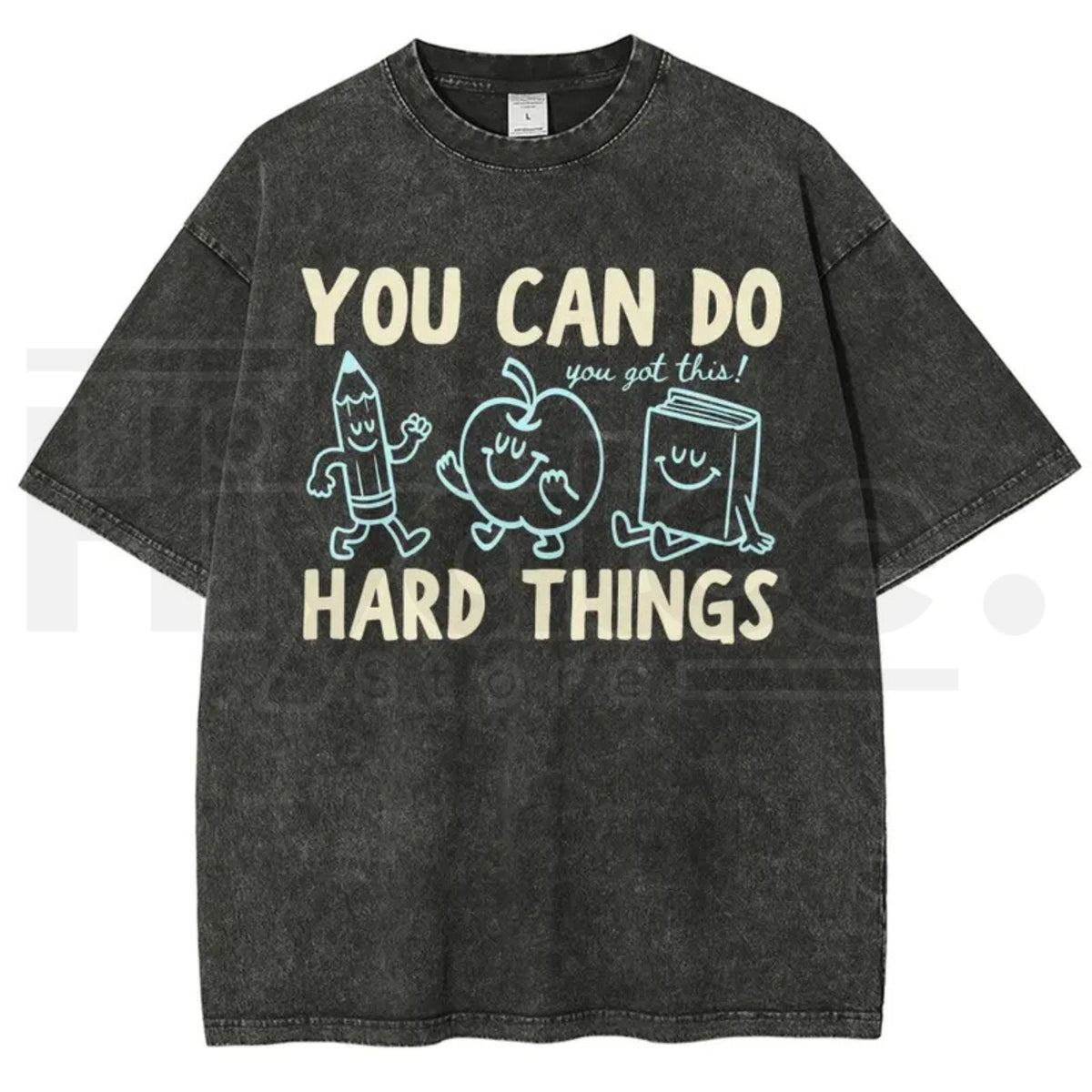 'You Can Do Hard Things' Cute Retro Doodles Motivational Teacher Tee – Uplifting Back To School Cotton Shirt