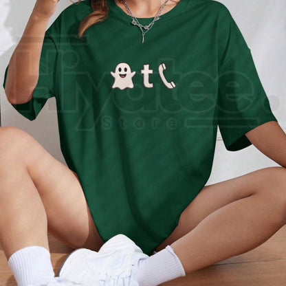 Ghost Phone Text T-Shirt – Funny Halloween Ghost Call Typography Graphic Tee