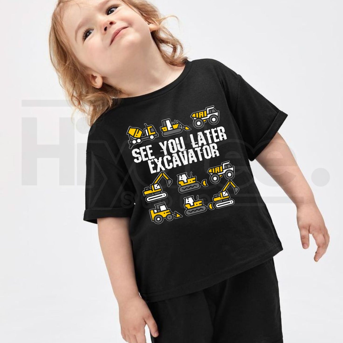 See You Later Alligator Excavator Kids T-Shirt | Cute Anime Construction Graphic Tee