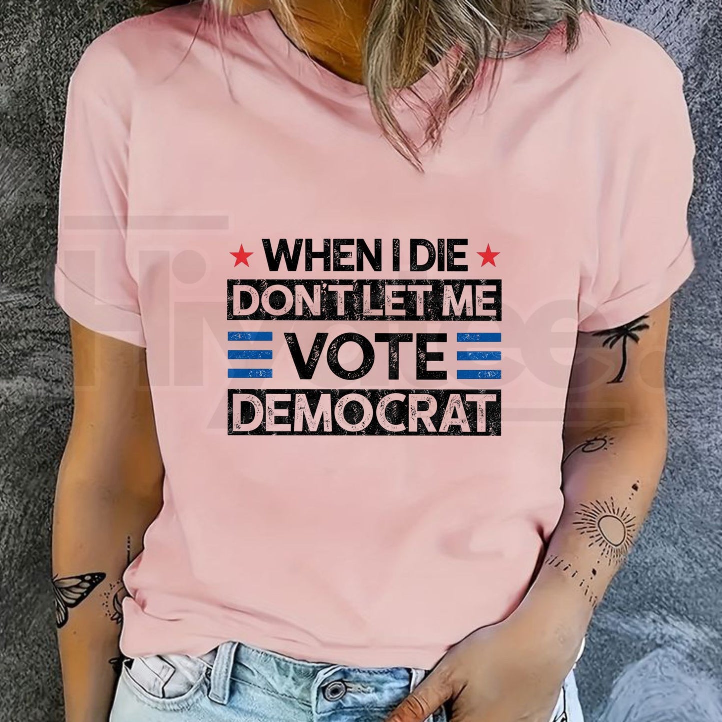 "Don't Let Me Vote Democrat" – Funny Sarcastic Political Graphic Top