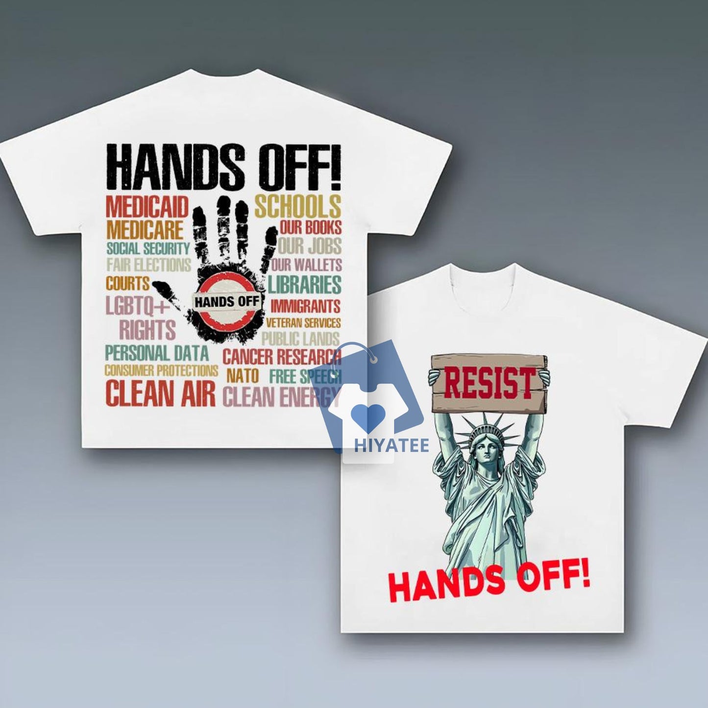 Hands Off Resist Shirt - Trendy Political Protest Tee