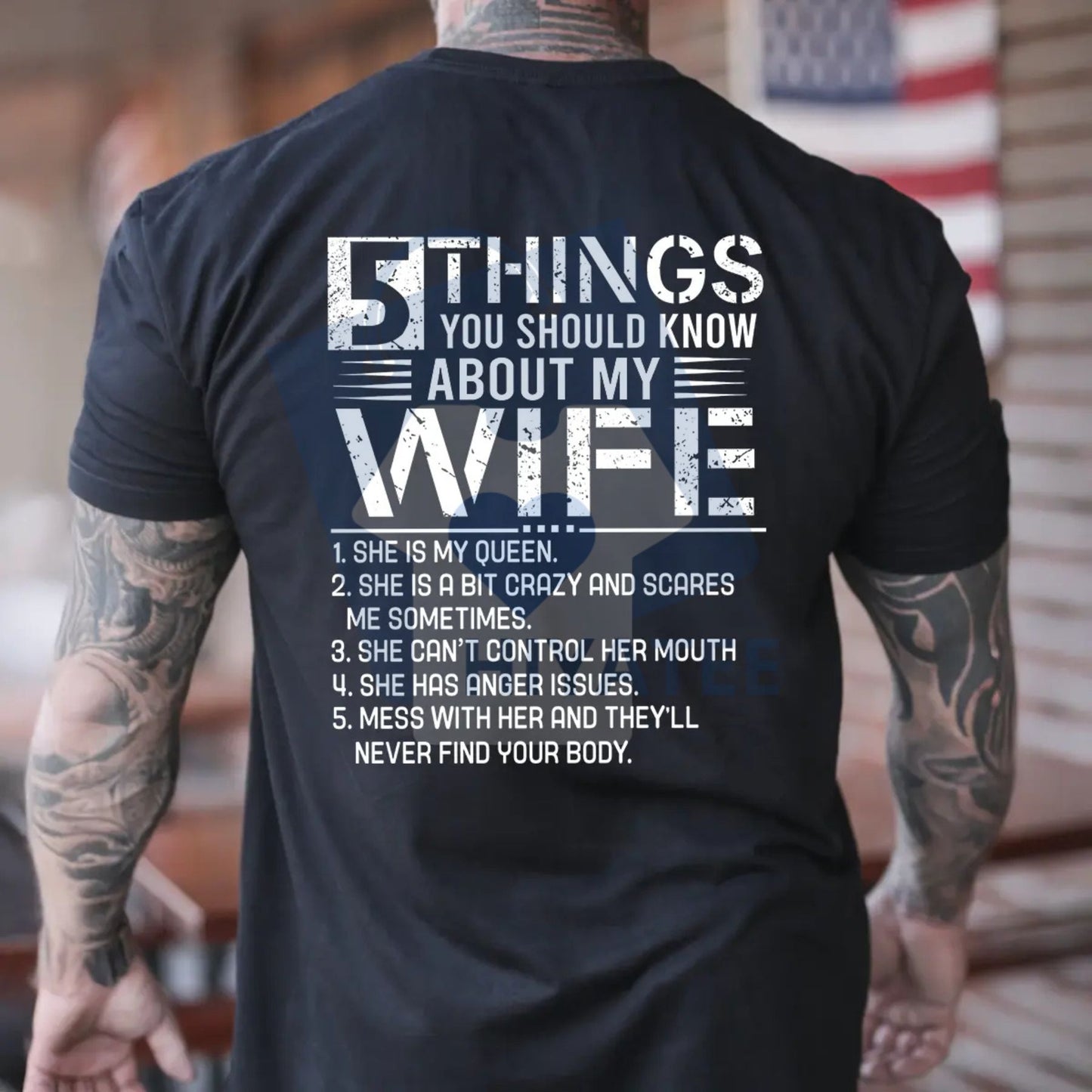 5 Things You Should Know About My Wife T-Shirt – Funny Husband Graphic Tee & Gift