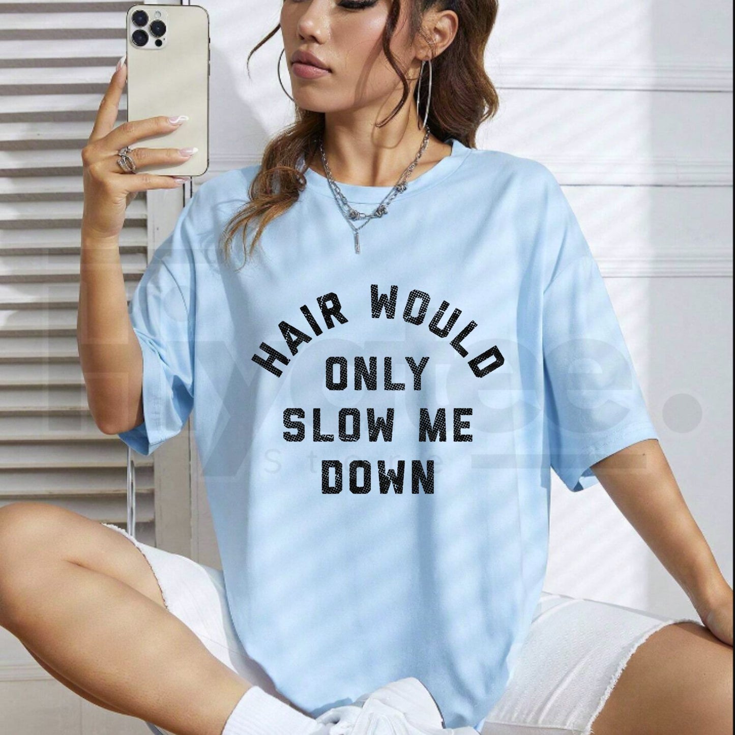 Hair Would Only Slow Me Down T-Shirt – Funny Sarcastic Bald Graphic Tee, Men's Aerodynamic Humor Shirt