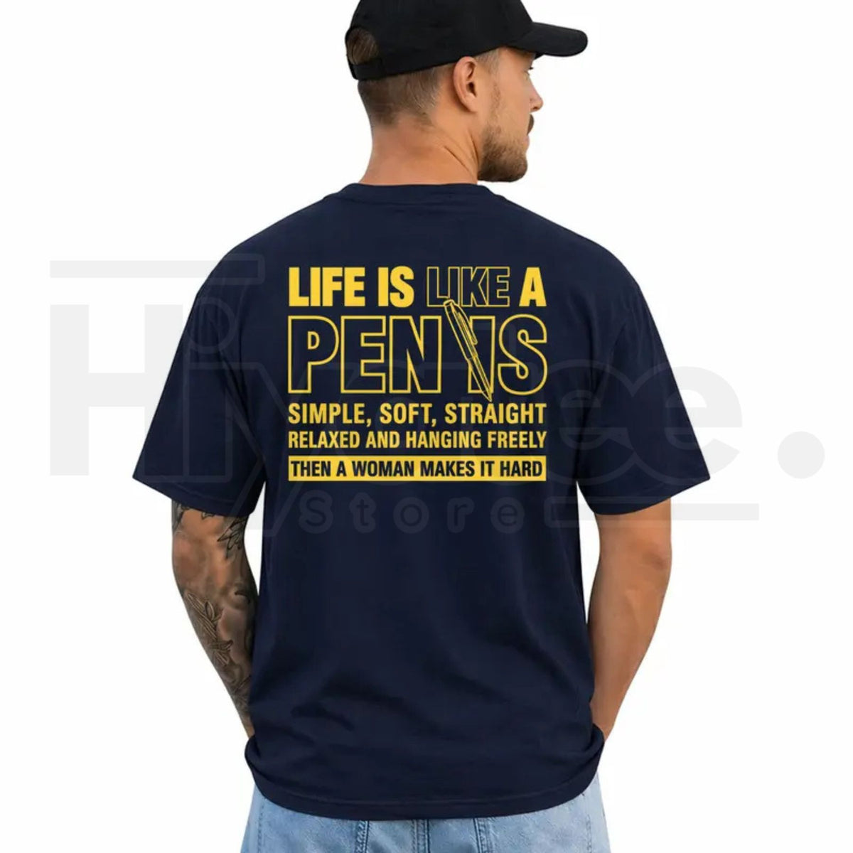 Life Is Like A Pen T-Shirt – Funny Quote Graphic Tee