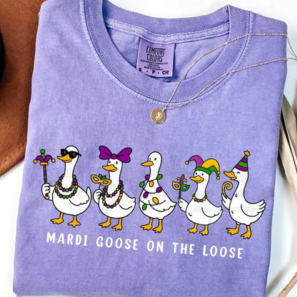 Comfort Colors® Mardi Gras Silly Goose Shirt