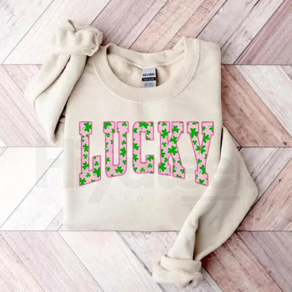 Lucky Clover Sweatshirt: Cute St. Patrick’s Day Green Shamrock Crewneck