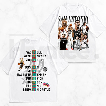 Retro Texas Basketball T-Shirt – Vintage Double-Sided Sports Fan Streetwear Tee