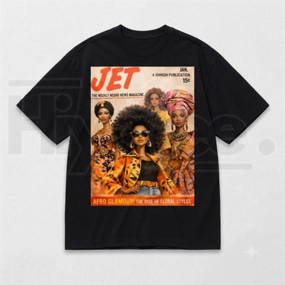 Afro Glam Vintage Graphic T-Shirt – Women’s Art Tee