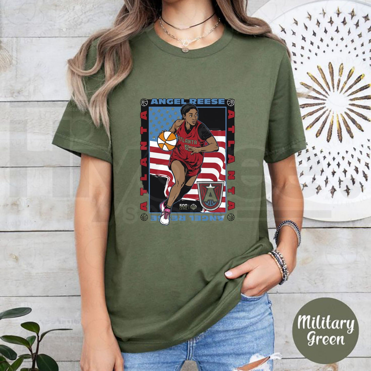 Angel Reese Atlanta Dream American Flag