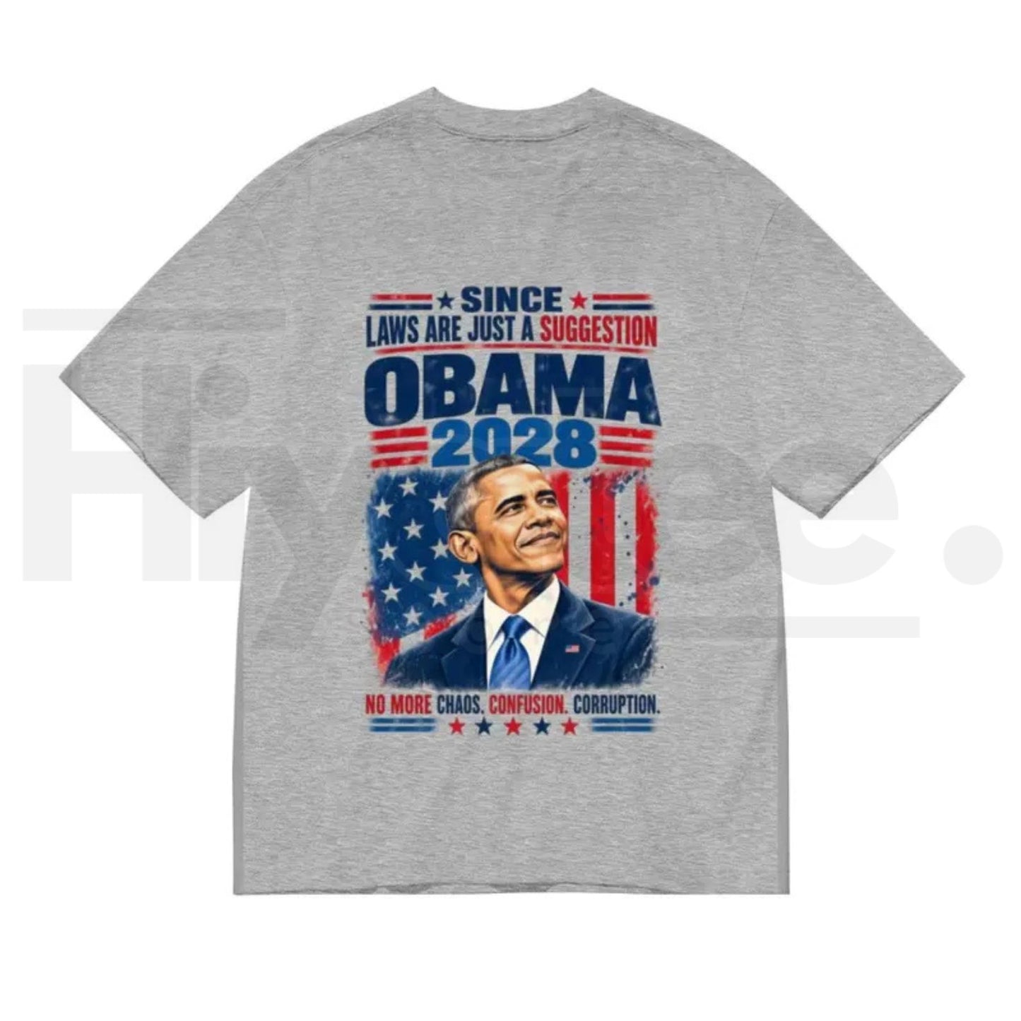 Obama 2028 Typography T-Shirt