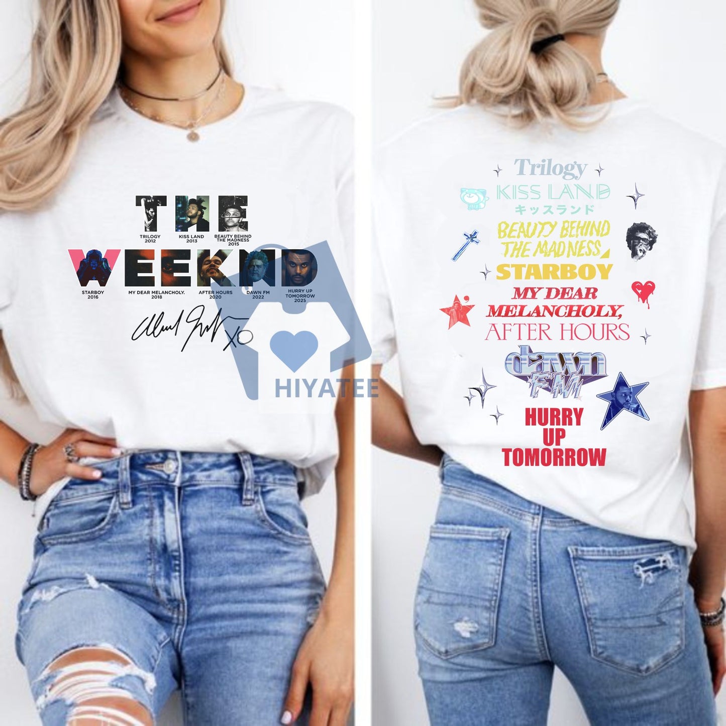 Hurry Up Tomorrow 2025 The Weeknd T-Shirt – Double-Sided Album Merch Tee, Bold Graphic Shirt for Fans of XO & Alt R&B Style