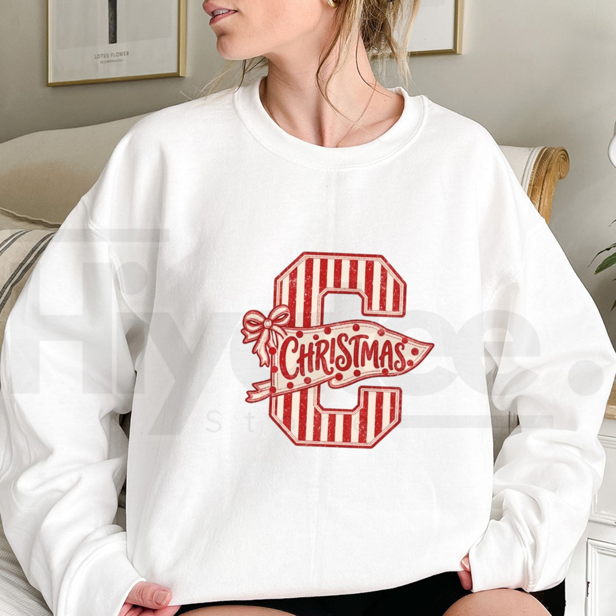 Varsity Christmas Sweatshirt – Vintage Holiday Crewneck, Retro Athletic Xmas Graphic Pullover