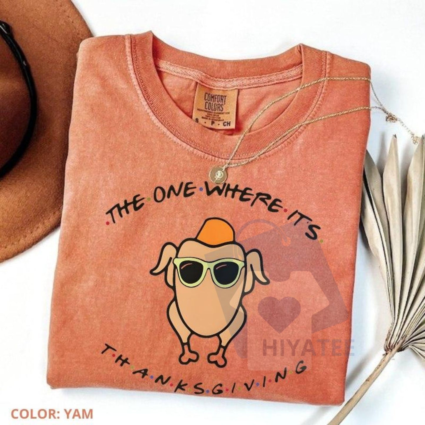Comfort Colors "The One Where It's Thanksgiving" Shirt – Friends TV Show Turkey Day Tee, Funny Thanksgiving Gift for Women