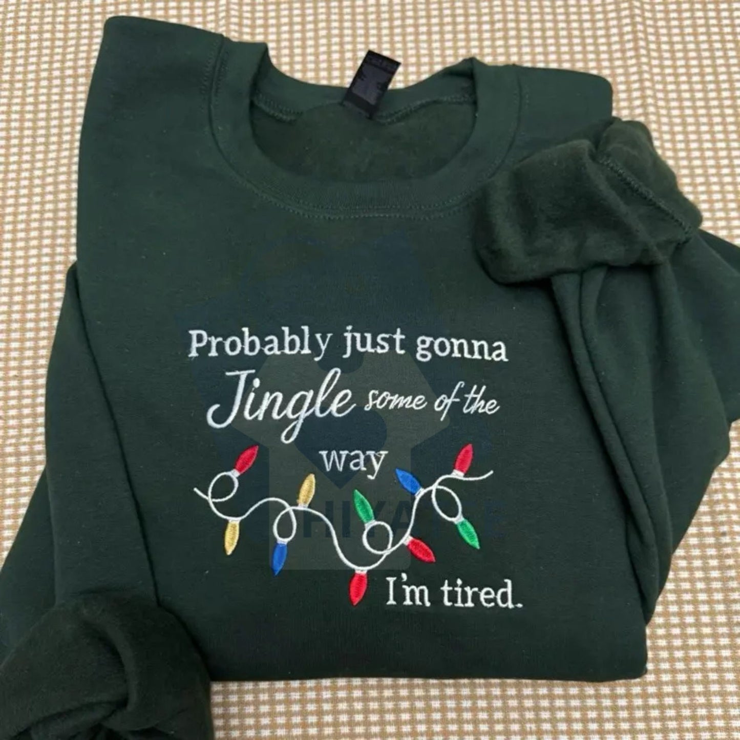 Funny Christmas Embroidered Sweatshirt – Unisex Holiday Crewneck, Festive & Humorous Gift