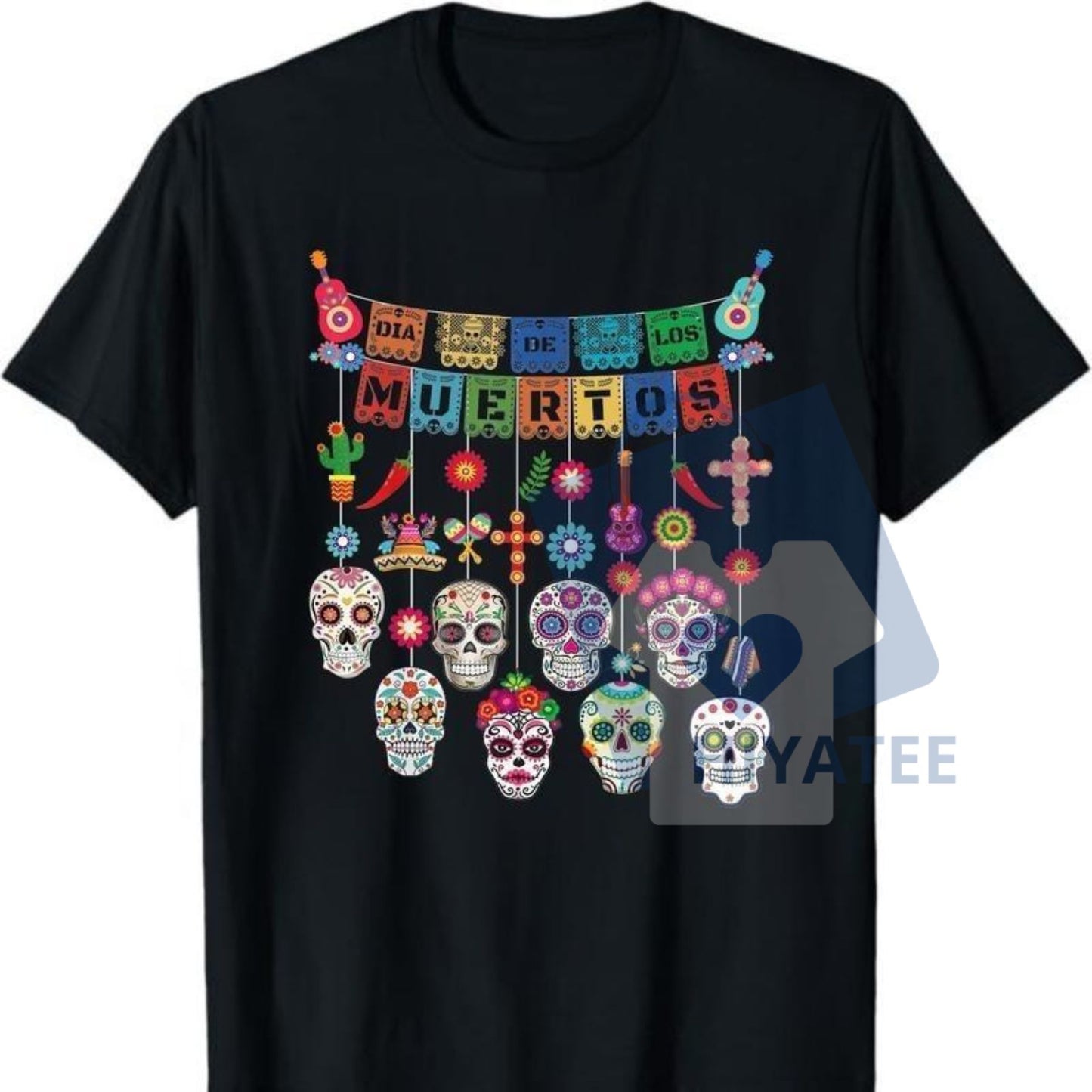 Vintage Skeleton Tequila T-Shirt – Día de los Muertos Sugar Skull Apparel