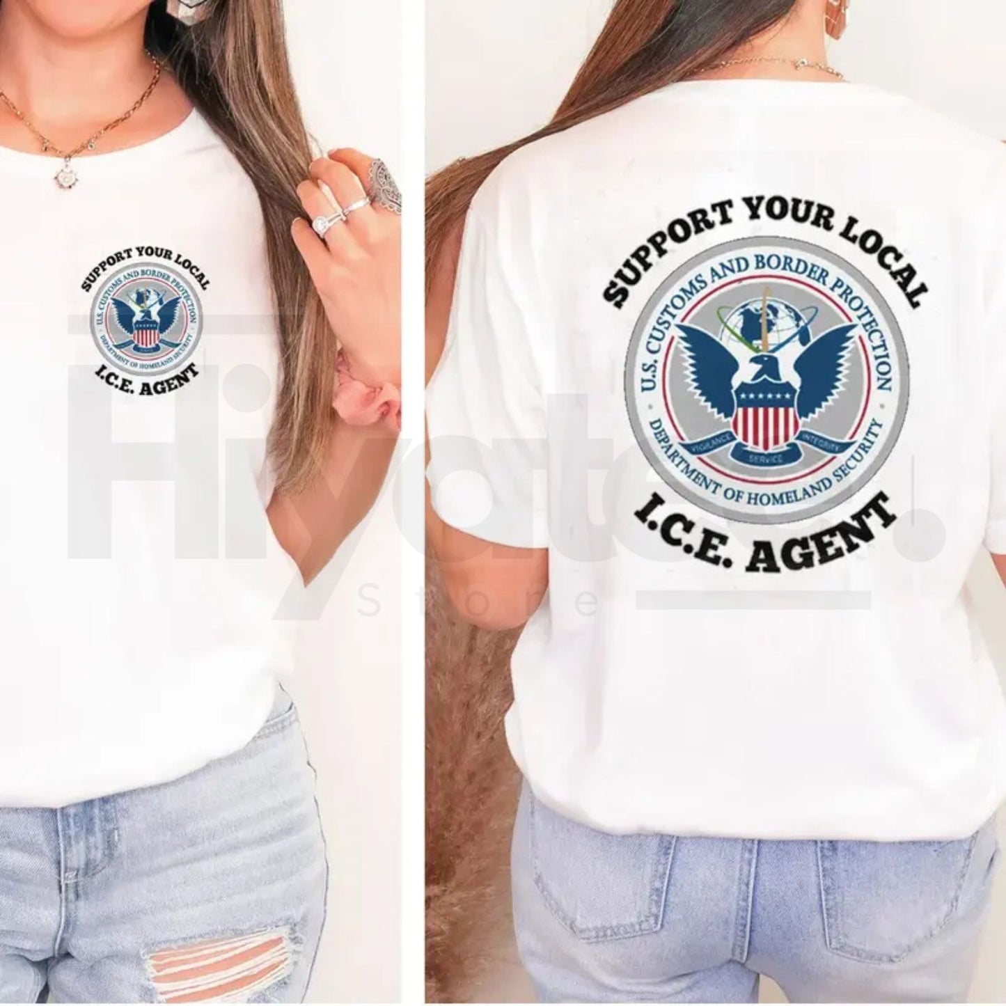 Support Your Local ICE Agent T-Shirt – Patriotic Graphic Tee for Men & Women