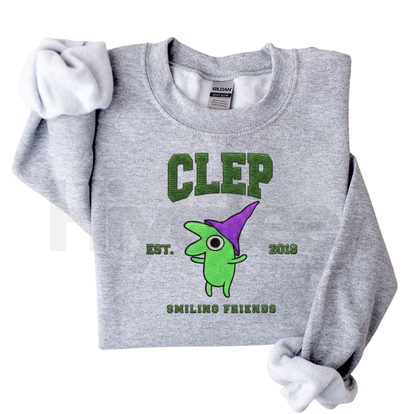 Smiling Friends Embroidered Sweater – Cute 2025 Christmas Friendship Crewneck