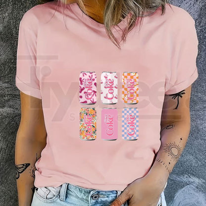 Women's Diet Soda Graphic Top – Retro Summer Casual Tee
