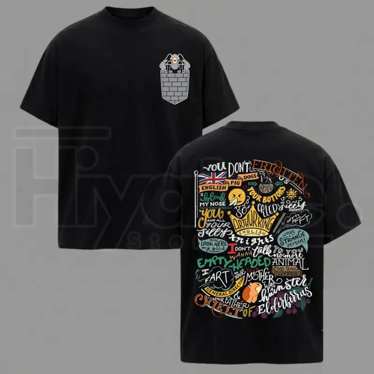 Monty Python French Castle T-Shirt – Double-Sided Movie Quote Graphic Tee