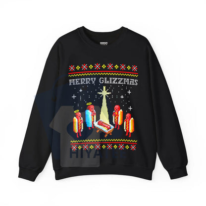 Merry Glizzmas Christmas Sweatshirt: Funny Ugly Christmas Sweater Glizzy Holiday Shirt Gift, Meme Crewneck