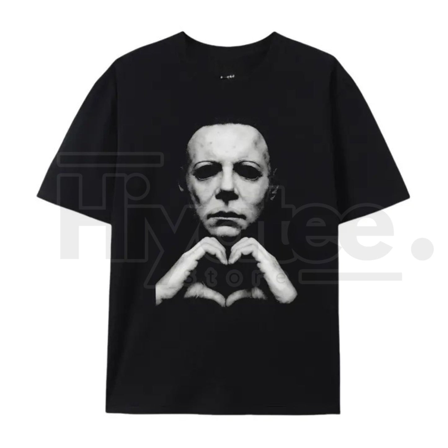 "Horror Hand Heart" – Michael Oversized Letter Print Graphic Top