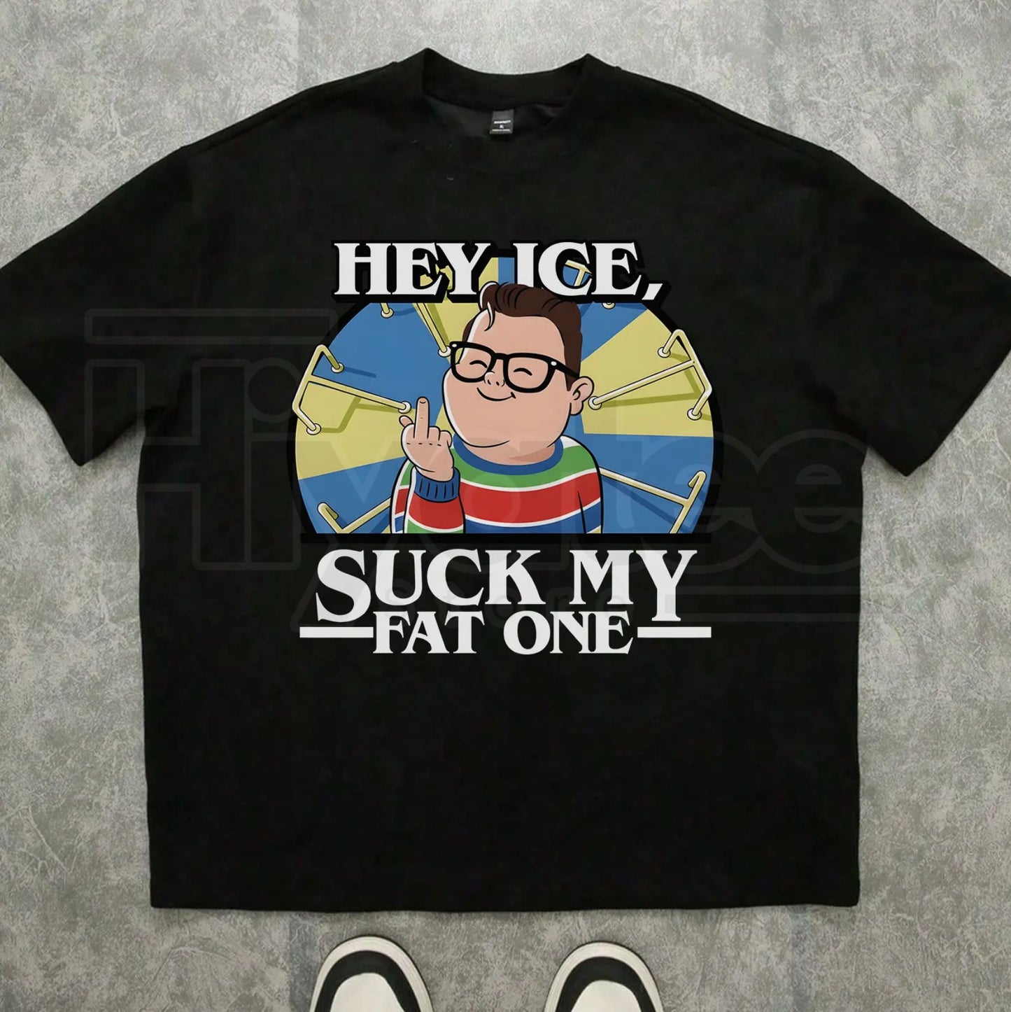 "Hey Ice Su.ch My Fat One" Funny Meme Shirt – Derek Sarcastic Graphic Tee