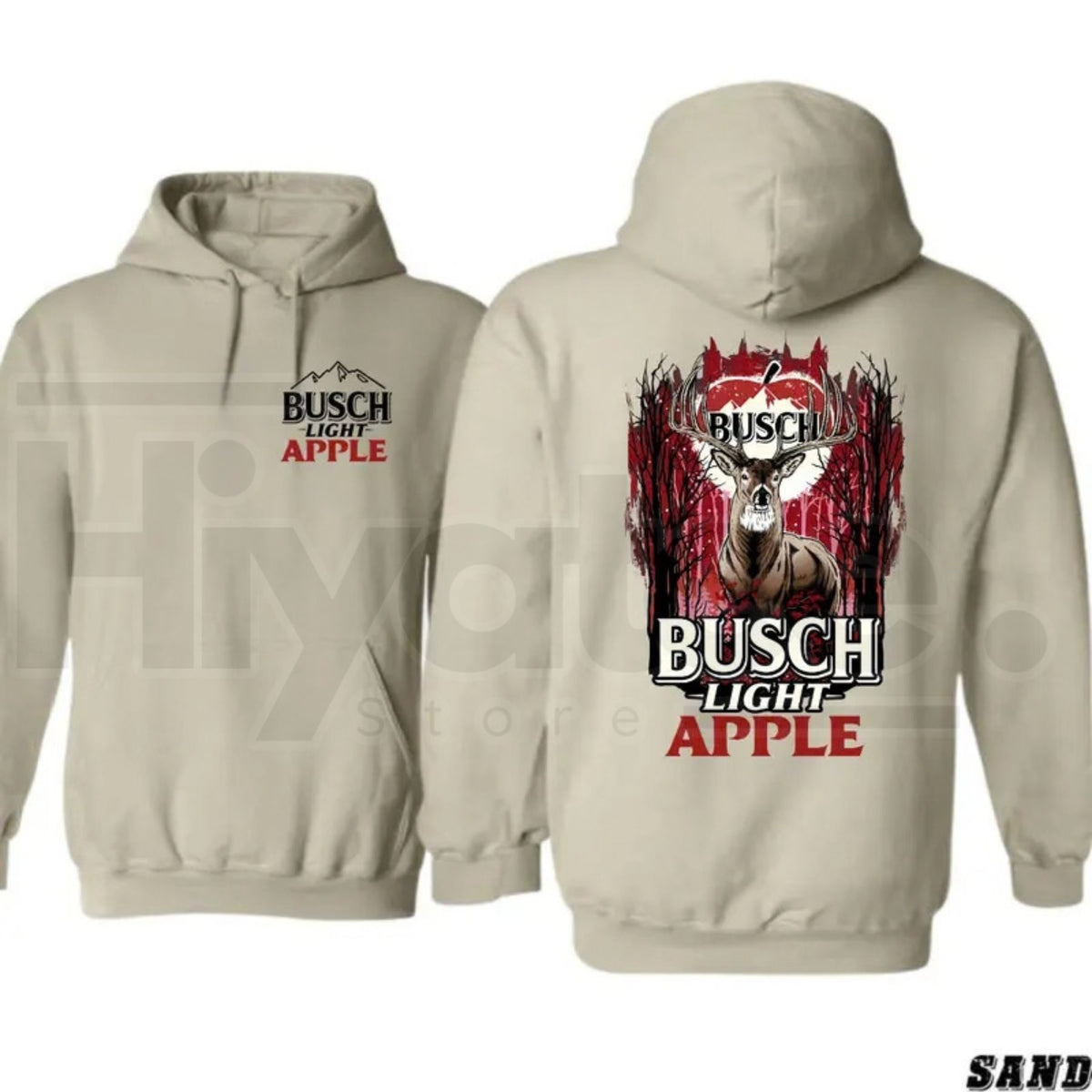 Busch Light Apple Hunting Hoodie – Camo Outdoors Graphic Pullover