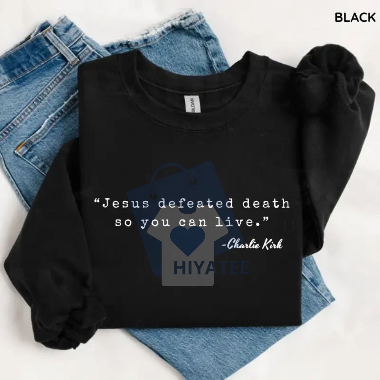 Make Heaven Crowded Christian Sweatshirt – Faith-Based Crewneck, Religious Quote Apparel, Christian Gift for Women & Men