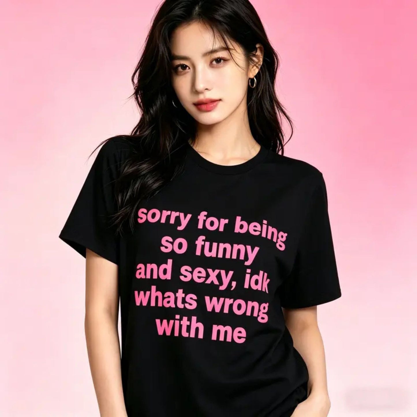 "Sorry For Being So Funny And Sexy" – Sarcastic Meme Graphic Top