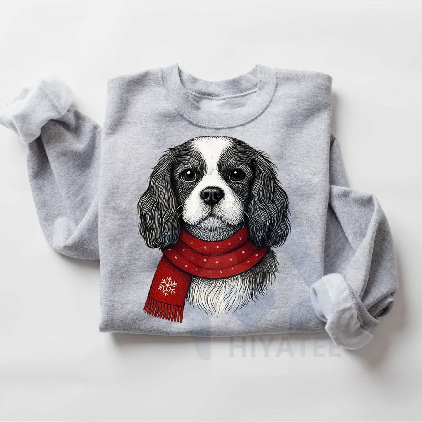 Santa Paws Christmas Dog Sweatshirt: 50 Dog Breeds in Festive Santa Hats, Gildan Unisex Holiday Pullover