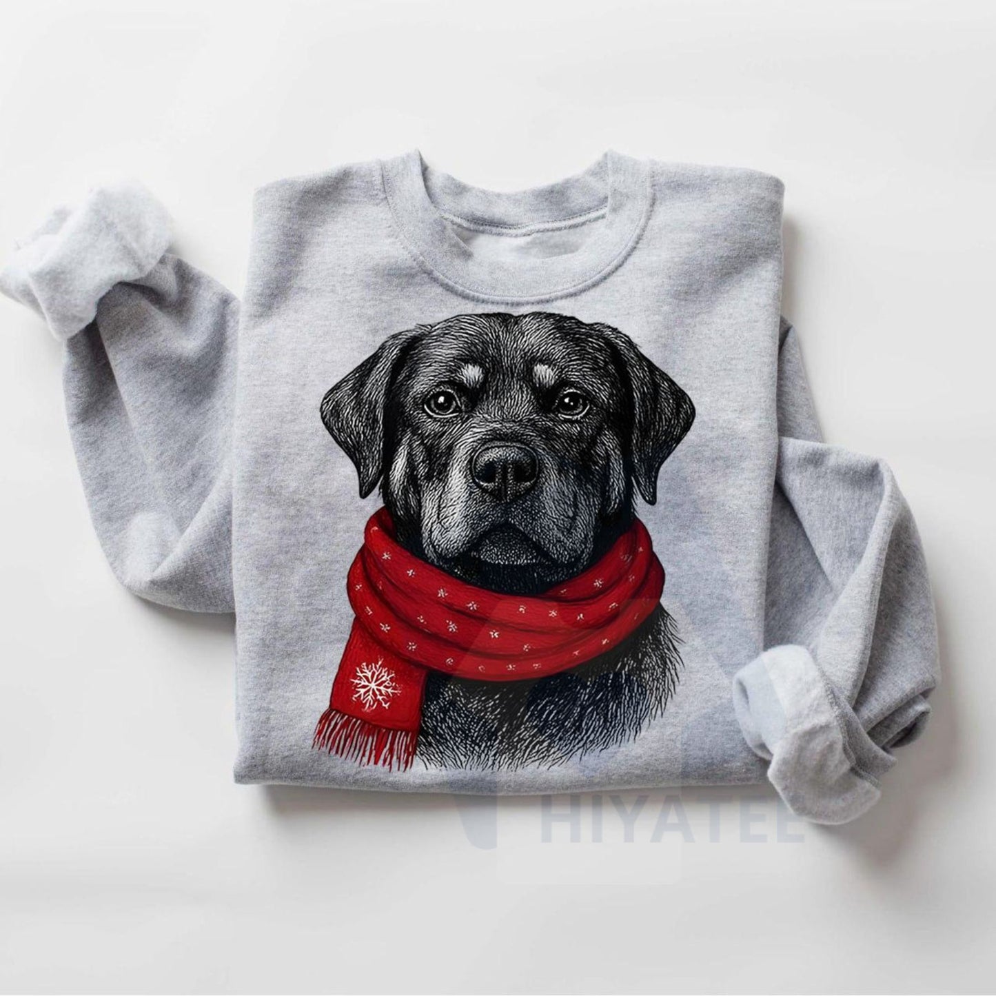 Santa Paws Christmas Dog Sweatshirt: 50 Dog Breeds in Festive Santa Hats, Gildan Unisex Holiday Pullover