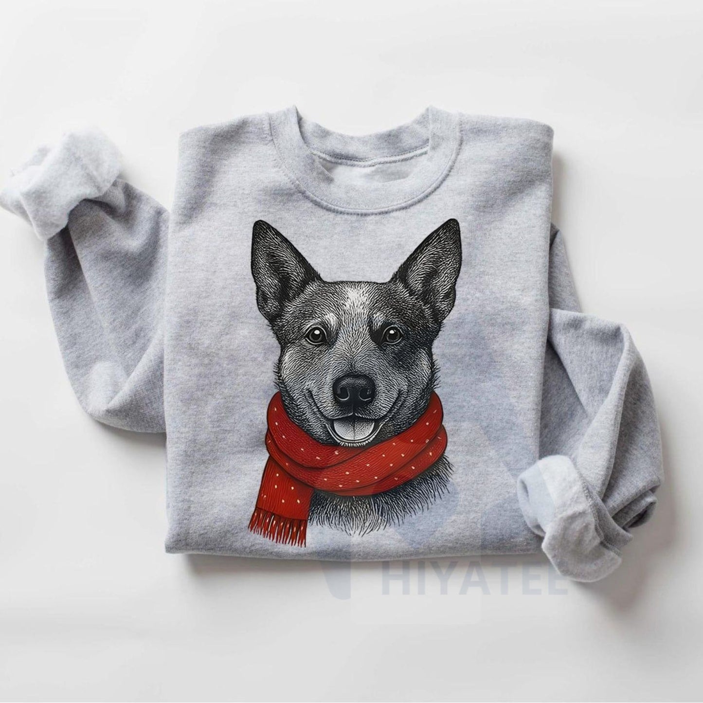 Santa Paws Christmas Dog Sweatshirt: 50 Dog Breeds in Festive Santa Hats, Gildan Unisex Holiday Pullover