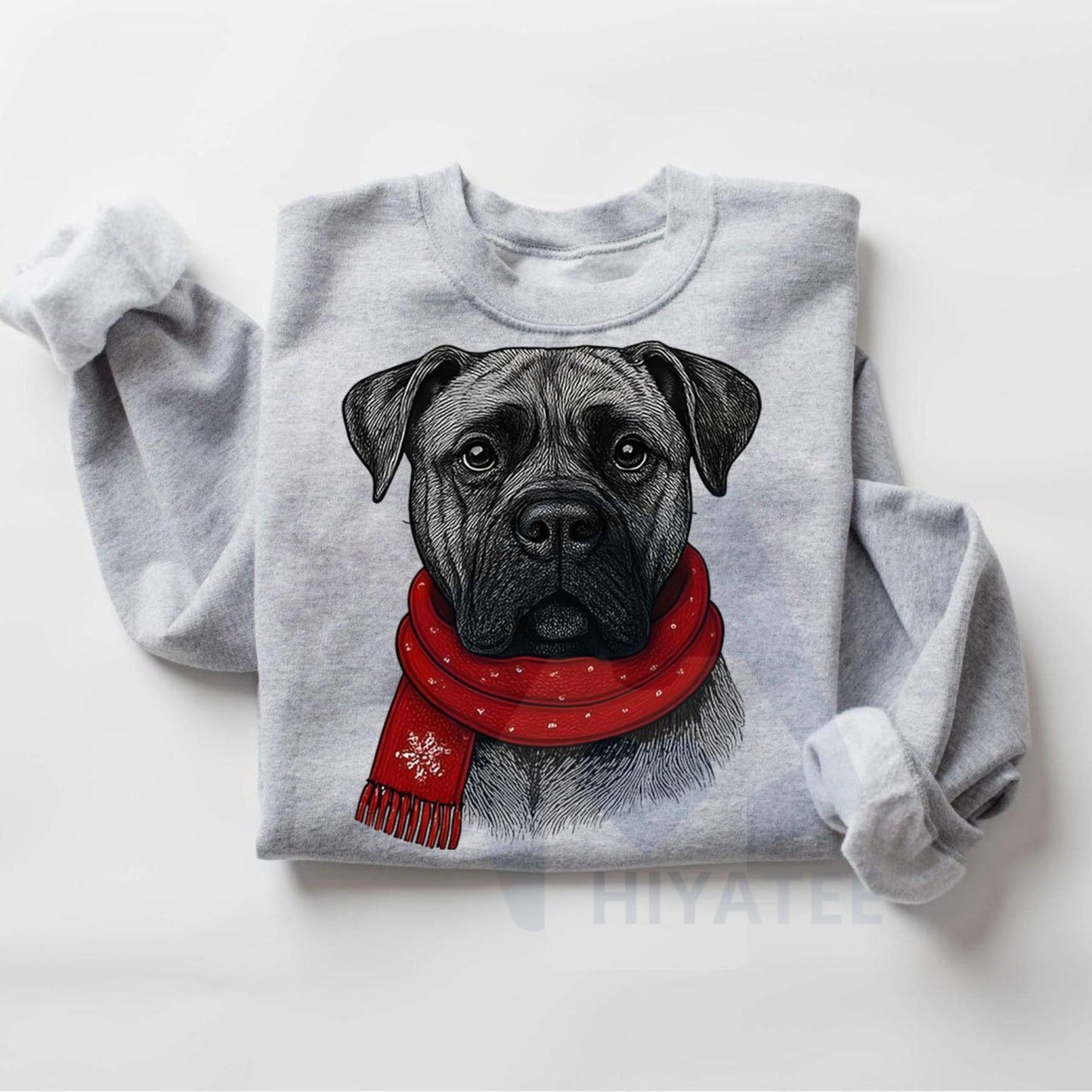 Santa Paws Christmas Dog Sweatshirt: 50 Dog Breeds in Festive Santa Hats, Gildan Unisex Holiday Pullover