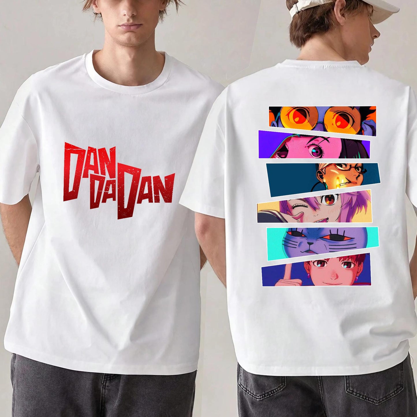 Dandadan Character Highlight Graphic Tee  Anime Icons & Logo Design