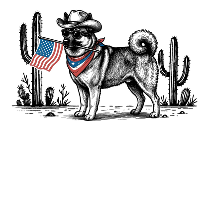 Comfort Colors® Patriotic Western Cowboy Dog Shirt – 4th of July USA Flag Dog Lover Tee