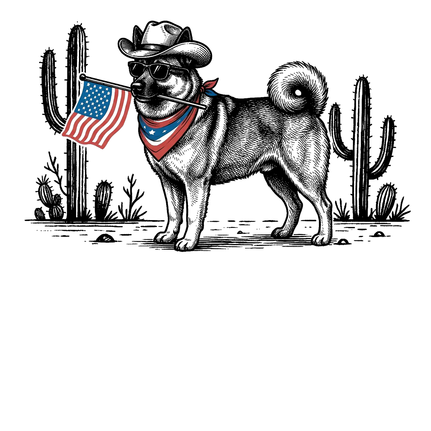 Comfort Colors® Patriotic Western Cowboy Dog Shirt – 4th of July USA Flag Dog Lover Tee