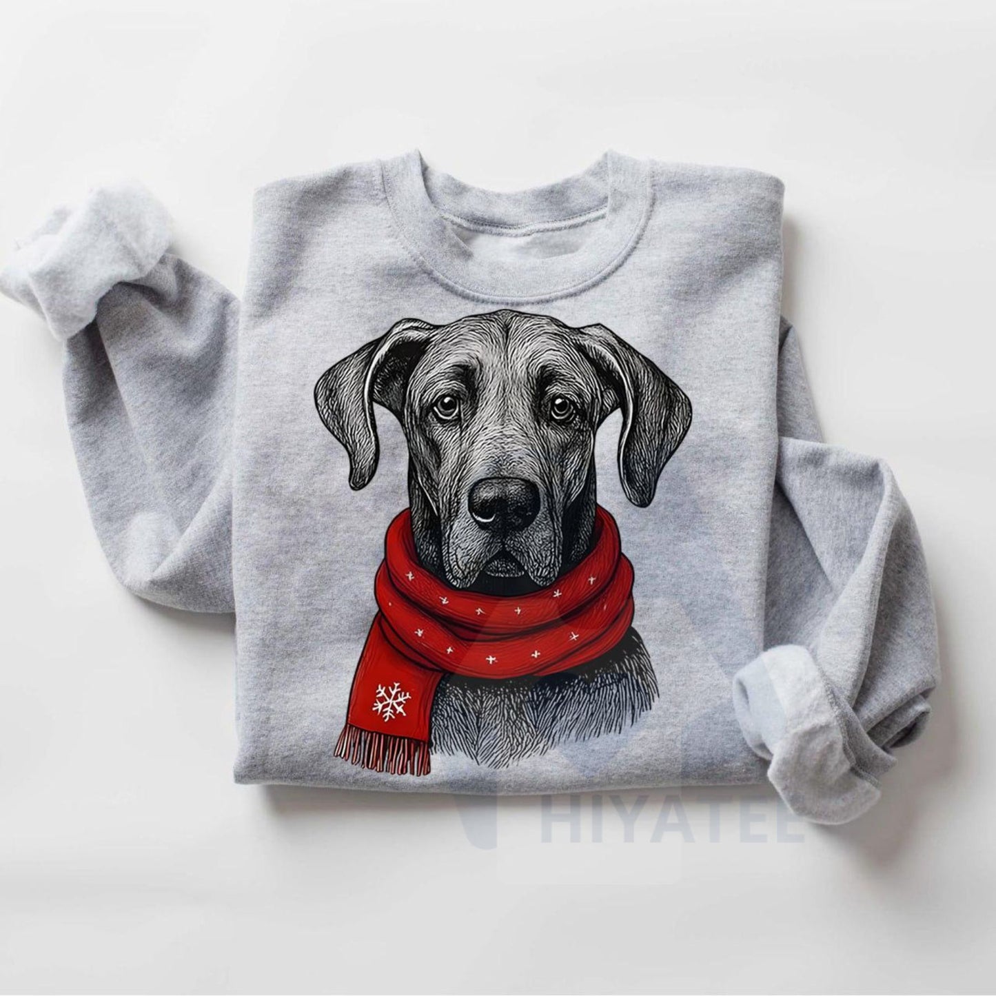 Santa Paws Christmas Dog Sweatshirt: 50 Dog Breeds in Festive Santa Hats, Gildan Unisex Holiday Pullover