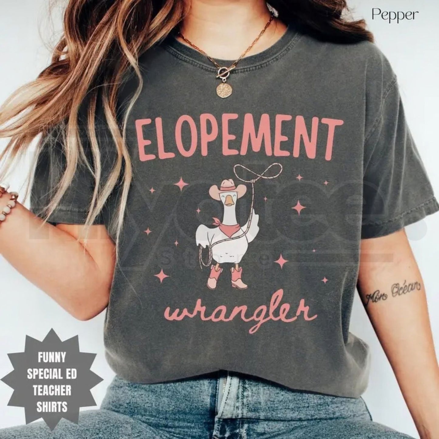 Comfort Colors® Elopement Expert T-Shirt – Funny ABA Therapist, BCBA, RBT & SPED Teacher Goose Humor Tee