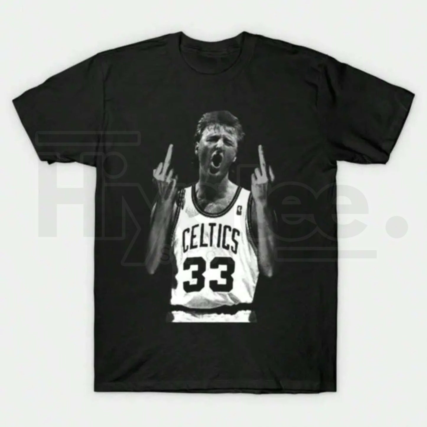 "Larry Legend" Retro 90s – Larry Bird Black Vintage Graphic Top