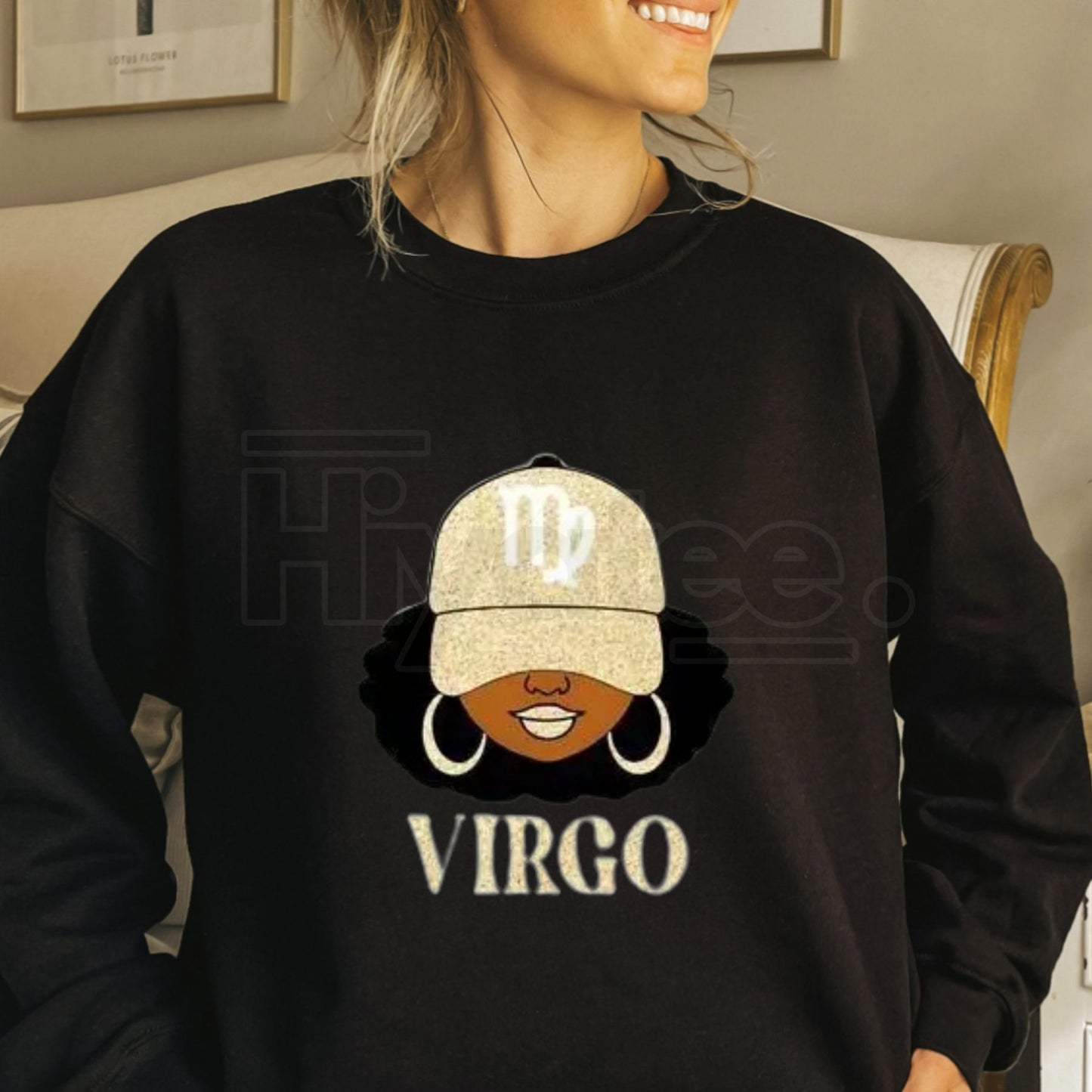 All 12 Zodiac Slay Girl Sweatshirt: Glitter Astrology Star Sign Collection for Adults